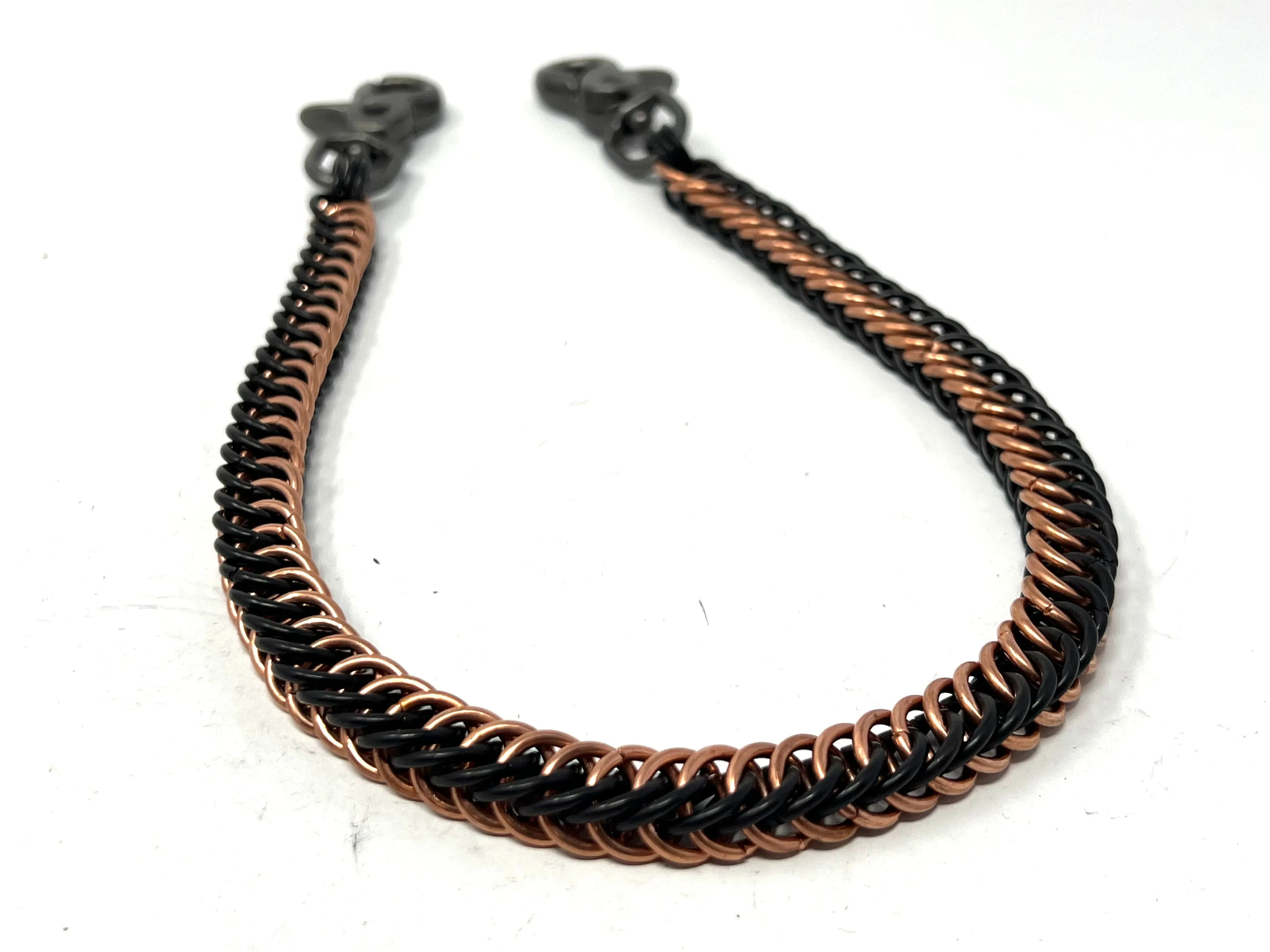 22 Inch Half Persian Wallet Chain - Black & Copper