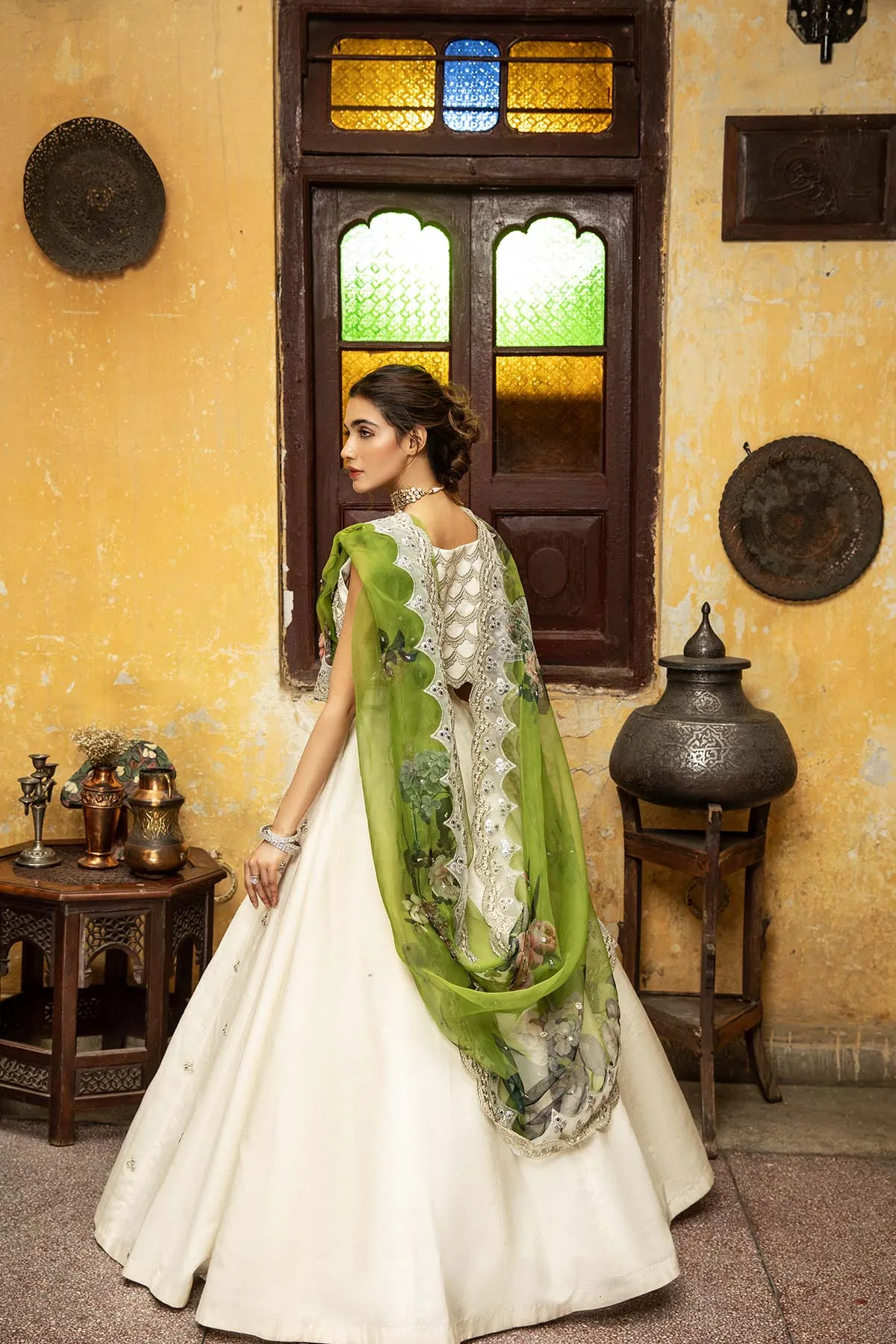 3 Pc Embroidered Silk Lehnga STM21-15