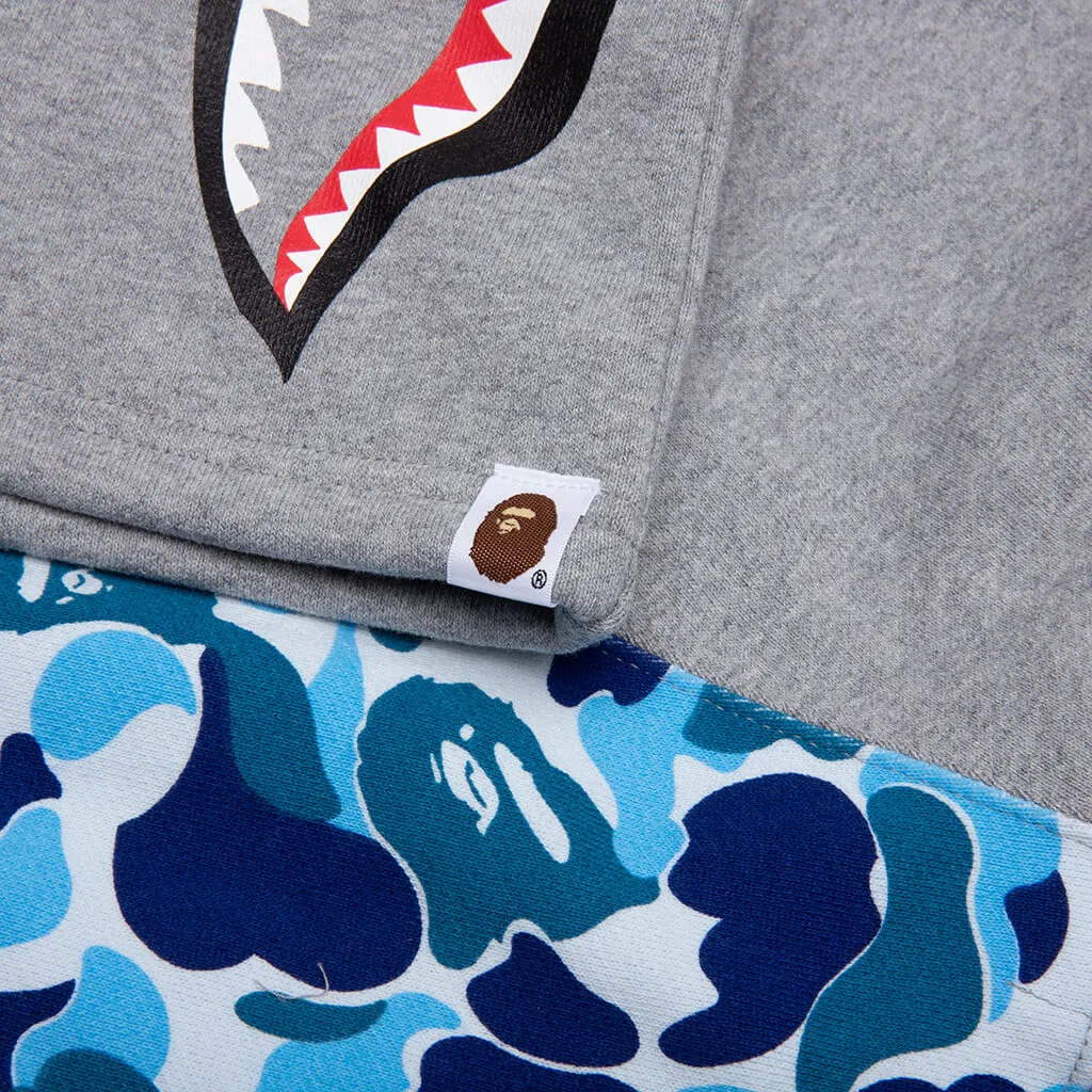 Abc Camo Side Shark Sweat Shorts - Blue