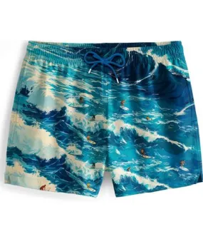 Aloha from Deer Men's Blue Surfers Swimming Shorts