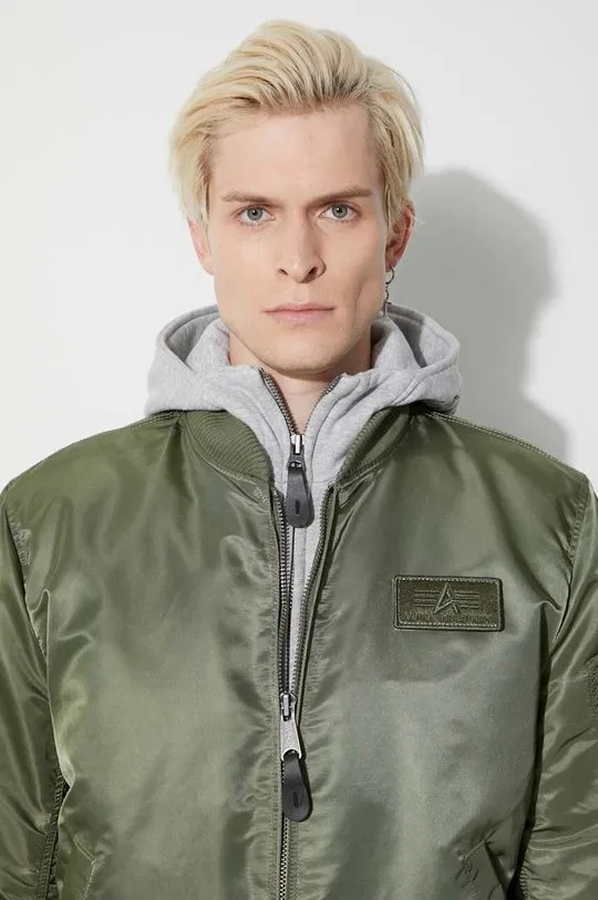 Alpha Industries jacket MA-1 D-Tec men's green color 183110.01