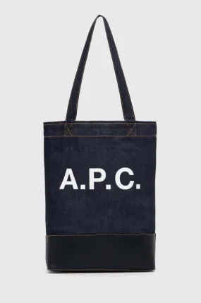 A.P.C. bag tote axel navy blue color CODDP-M61444