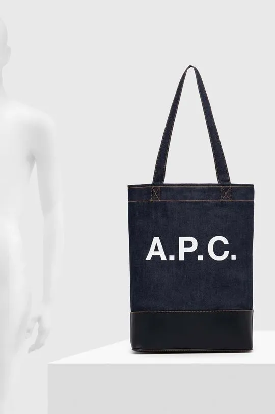 A.P.C. bag tote axel navy blue color CODDP-M61444