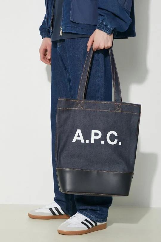 A.P.C. bag tote axel navy blue color CODDP-M61444