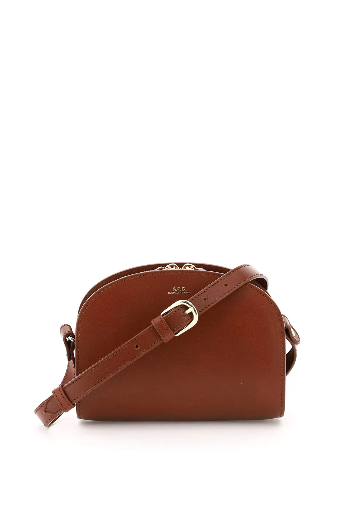 A.P.C. Demi Lune Mini Crossbody Bag   Brown