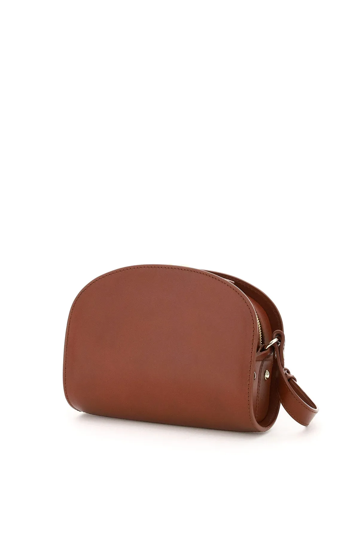 A.P.C. Demi Lune Mini Crossbody Bag   Brown