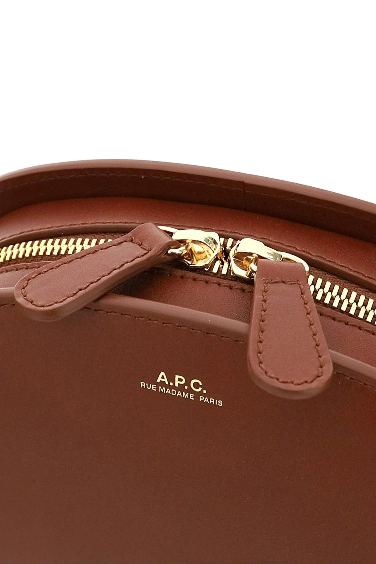 A.P.C. Demi Lune Mini Crossbody Bag   Brown