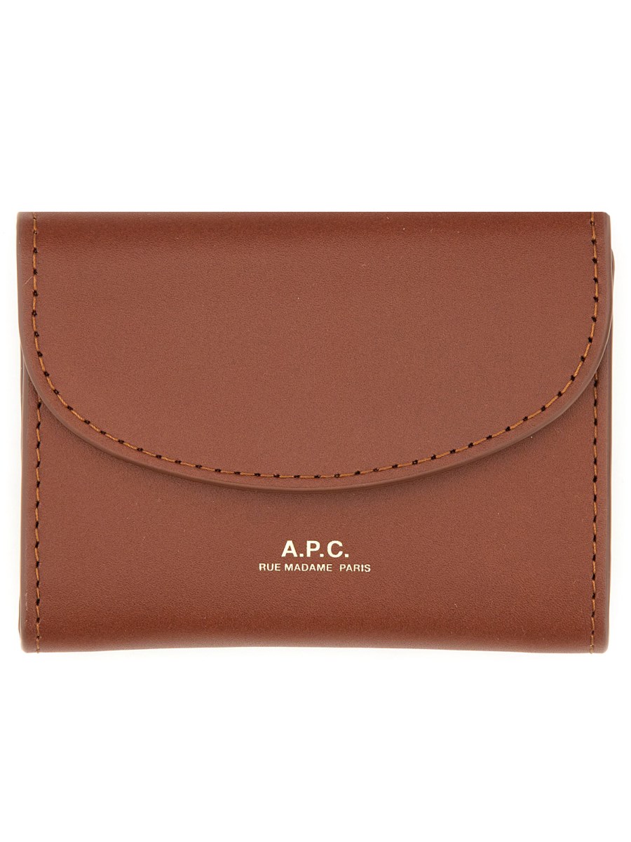 A.P.C.    LEATHER WALLET WITH LOGO