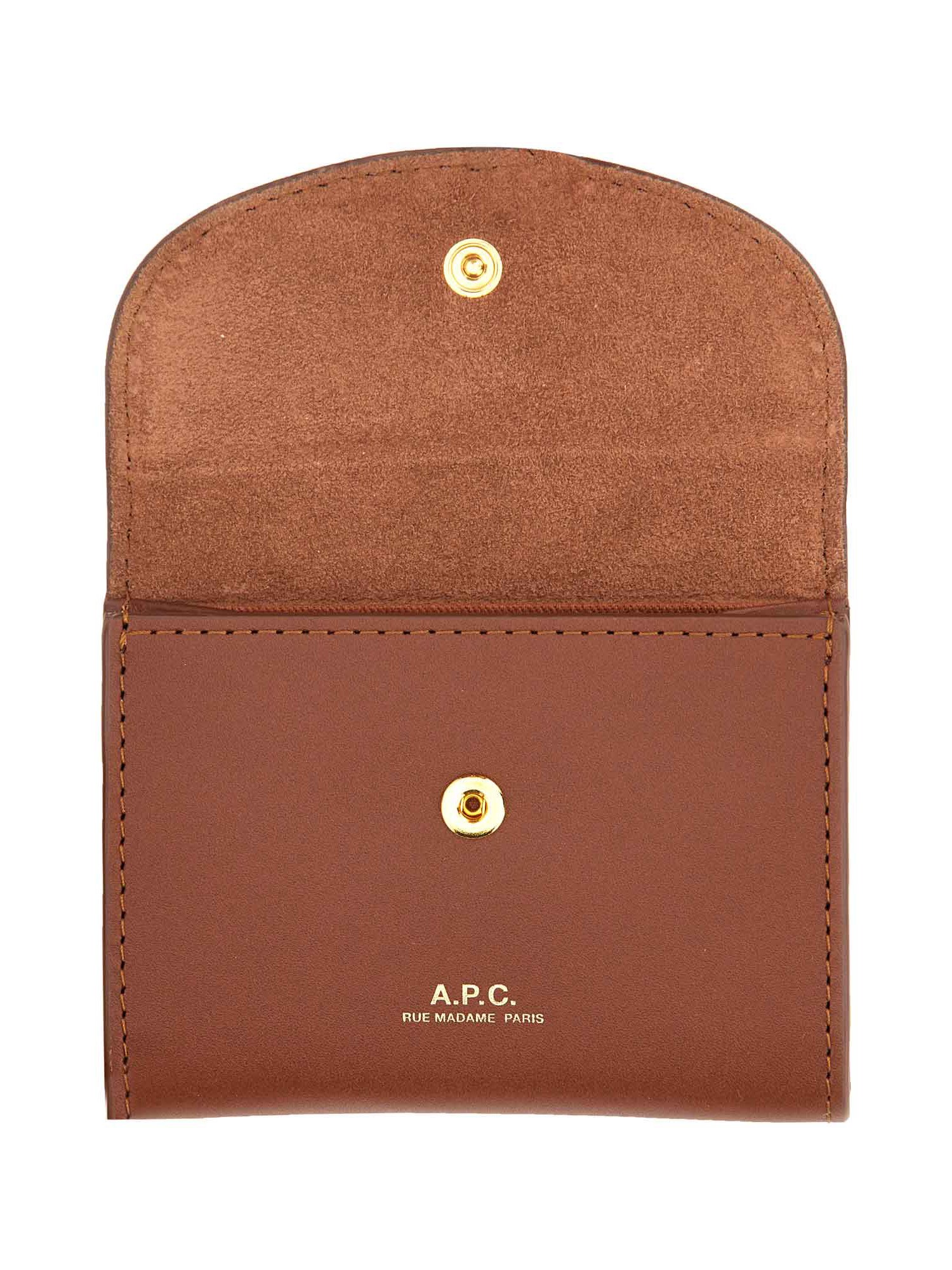 A.P.C.    LEATHER WALLET WITH LOGO