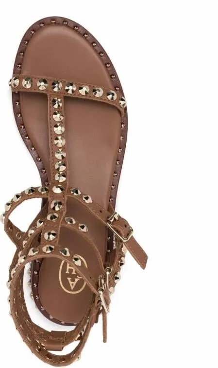 Ash Ariel rockstud-embellished sandals Brown