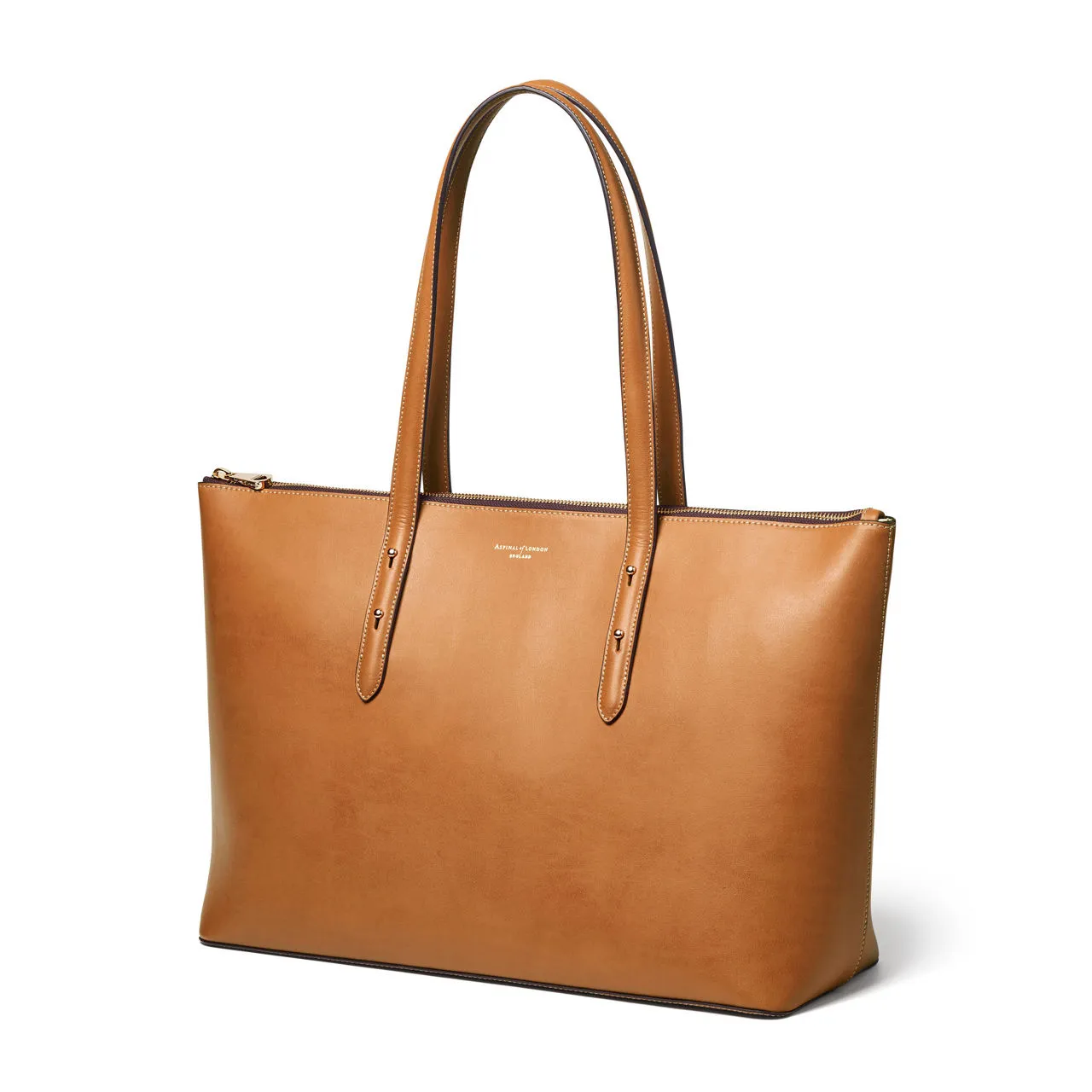 ASPINAL OF LONDON ONLINE EXCLUSIVE Regent Zipped Tote Bag - Tan