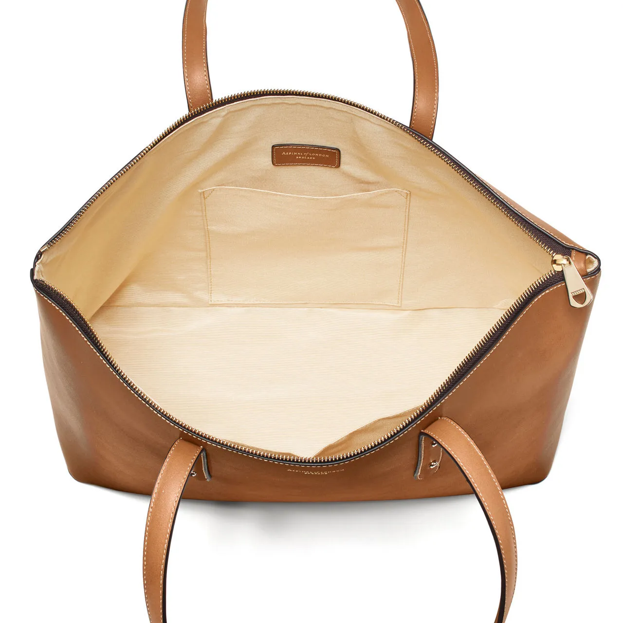 ASPINAL OF LONDON ONLINE EXCLUSIVE Regent Zipped Tote Bag - Tan