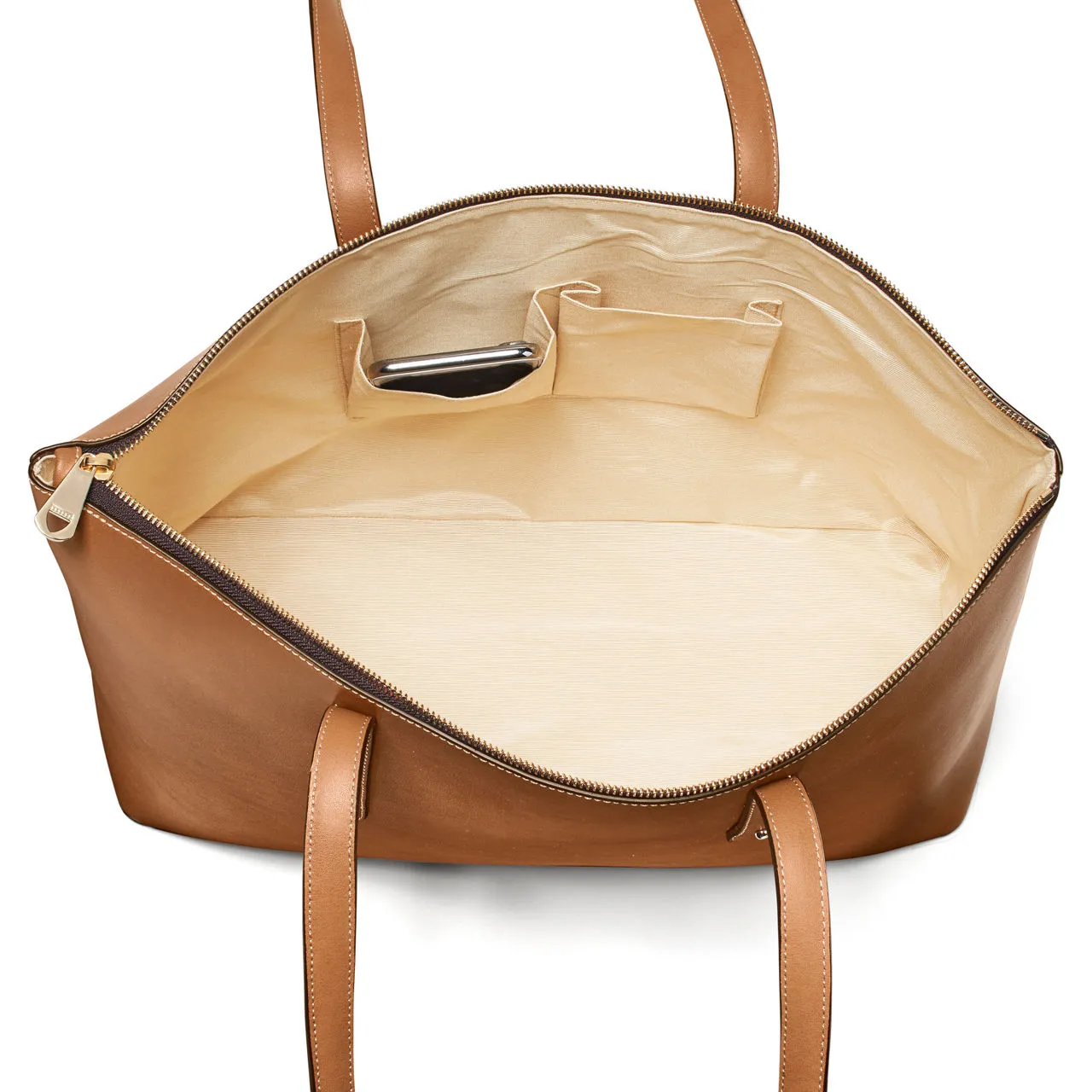 ASPINAL OF LONDON ONLINE EXCLUSIVE Regent Zipped Tote Bag - Tan