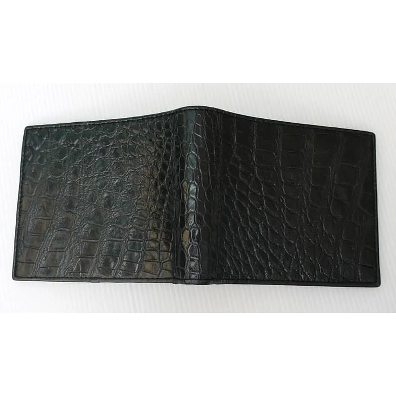 Black Belly Crocodile Skin Wallet