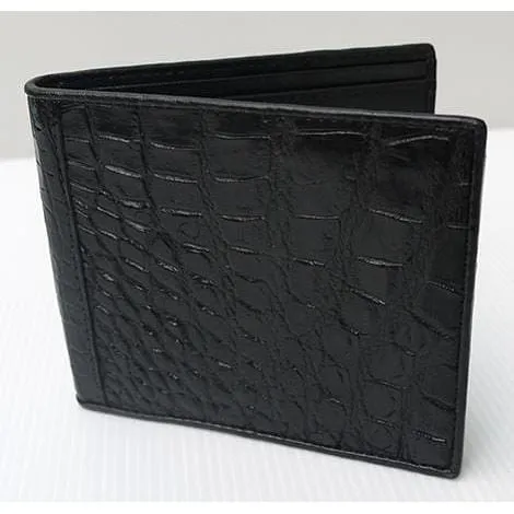 Black Belly Crocodile Skin Wallet