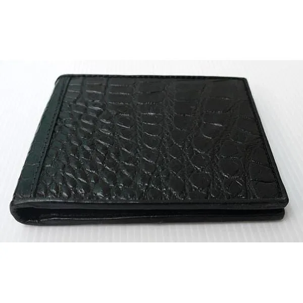 Black Belly Crocodile Skin Wallet