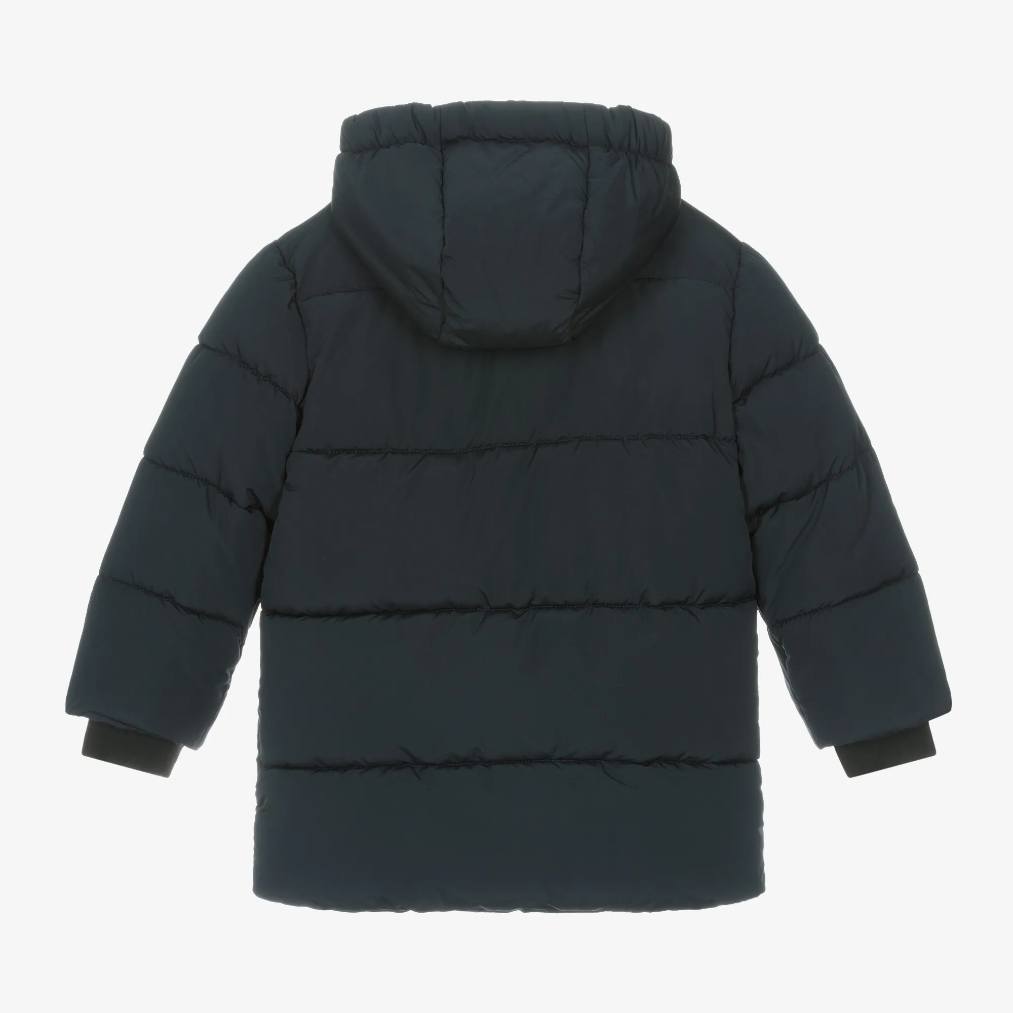 Boys Navy Blue Hooded Puffer Coat