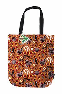 Bush Tucker Tan Cotton Tote Bag Large