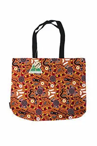 Bush Tucker Tan Cotton Tote Bag Large