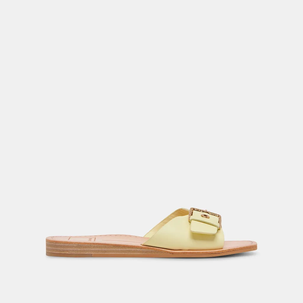 CABANA SANDALS LEMON CREAM LEATHER– Dolce Vita 6895820439618