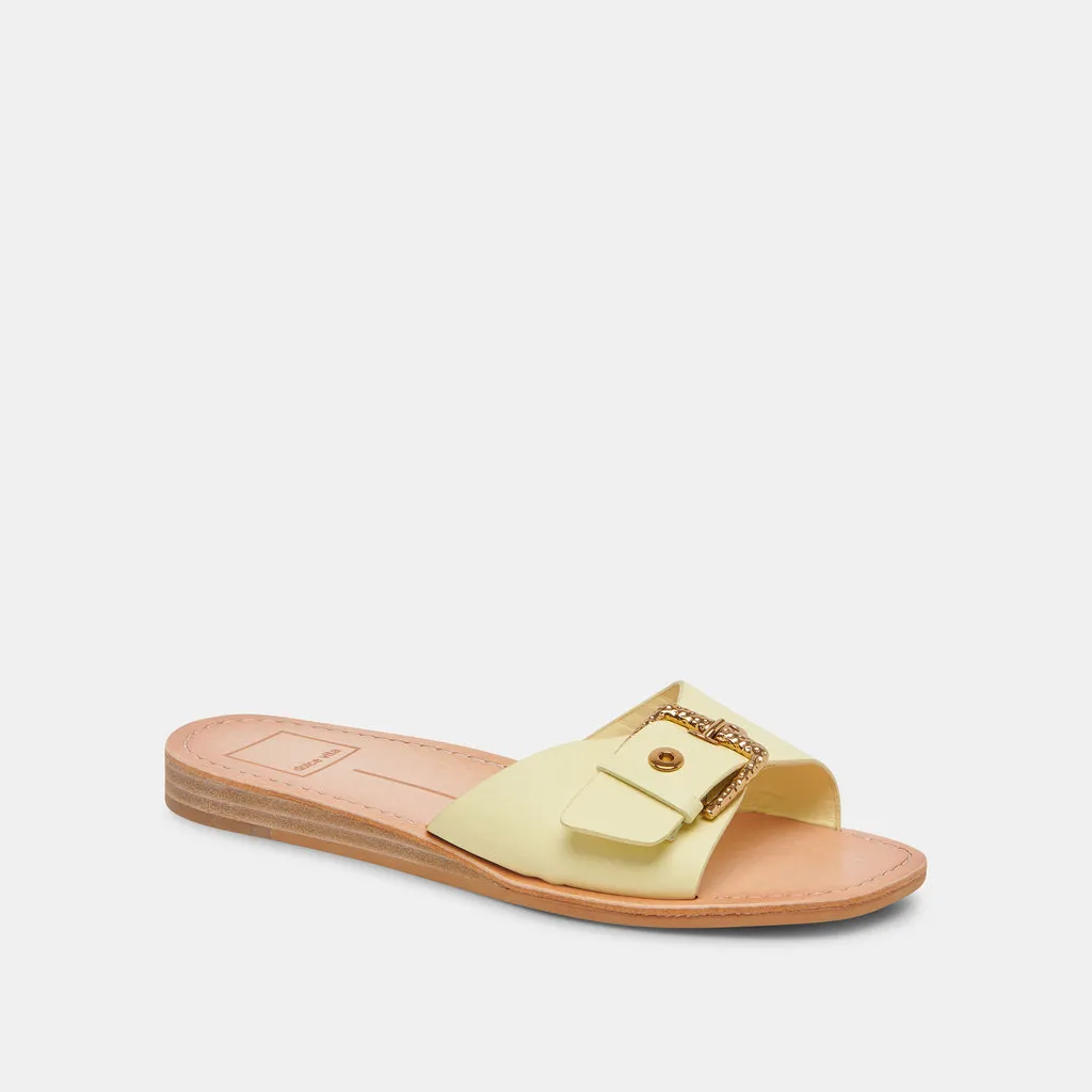 CABANA SANDALS LEMON CREAM LEATHER– Dolce Vita 6895820439618