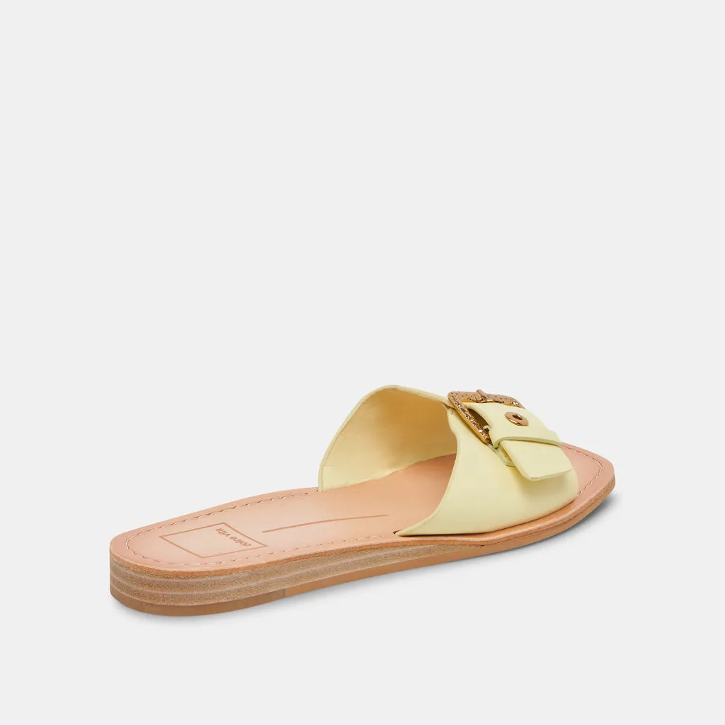 CABANA SANDALS LEMON CREAM LEATHER– Dolce Vita 6895820439618