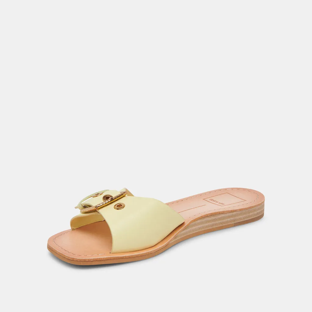 CABANA SANDALS LEMON CREAM LEATHER– Dolce Vita 6895820439618