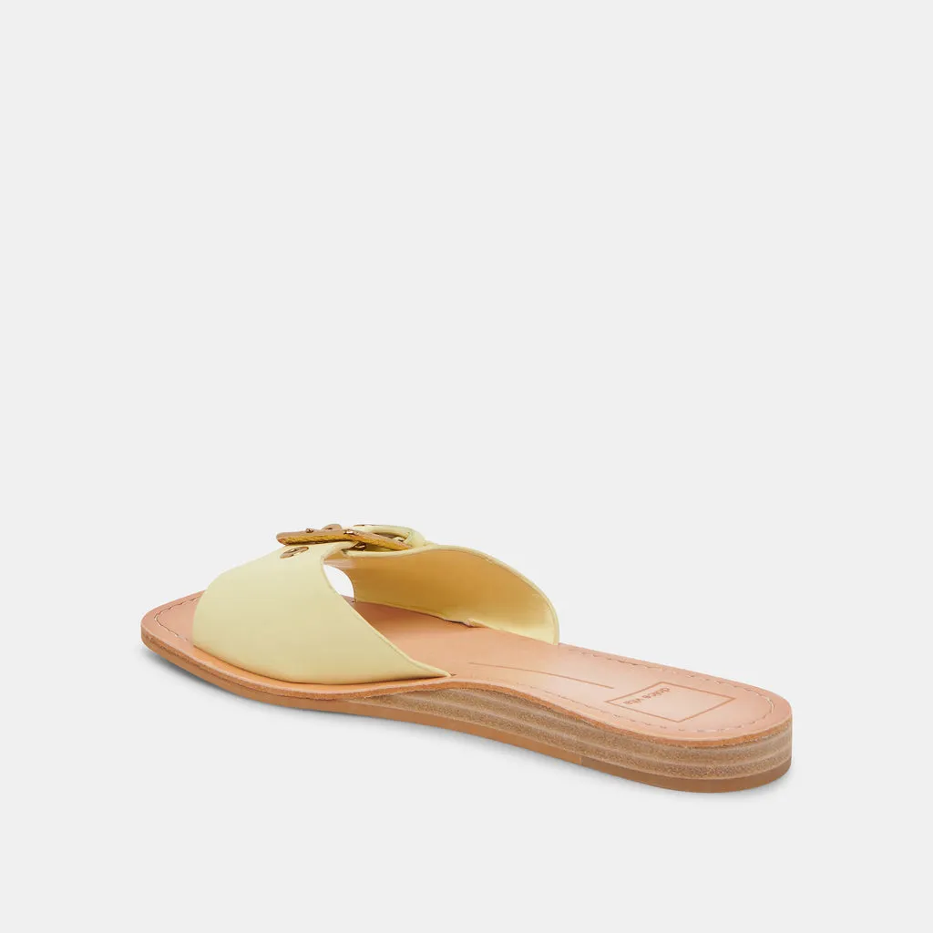 CABANA SANDALS LEMON CREAM LEATHER– Dolce Vita 6895820439618