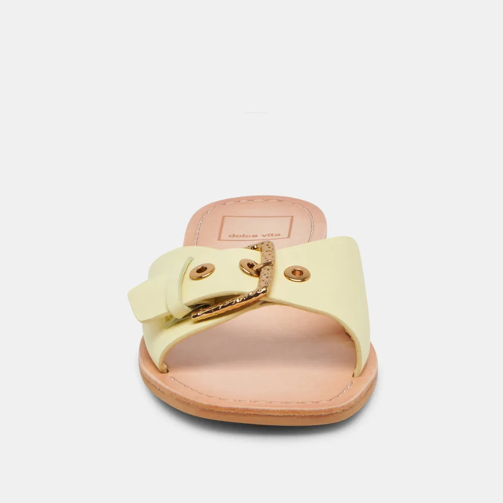 CABANA SANDALS LEMON CREAM LEATHER– Dolce Vita 6895820439618