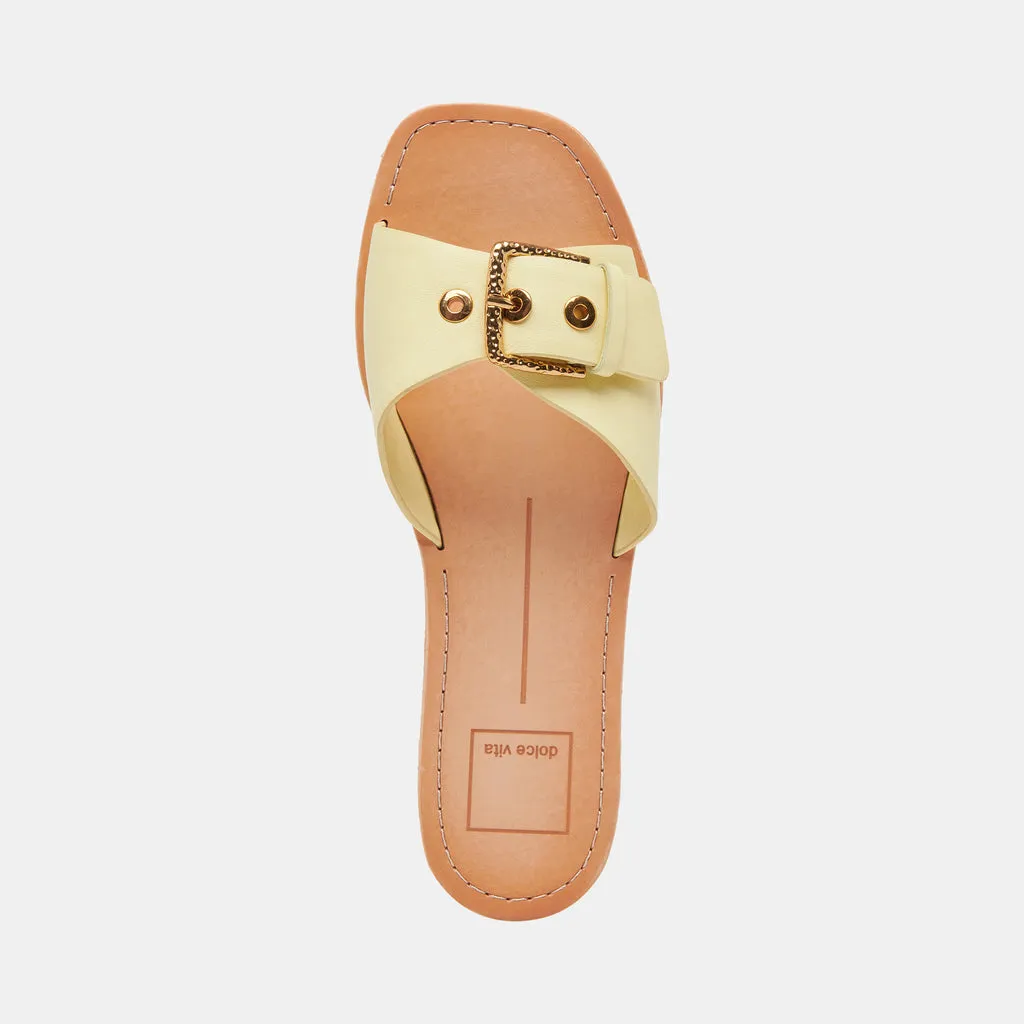 CABANA SANDALS LEMON CREAM LEATHER– Dolce Vita 6895820439618