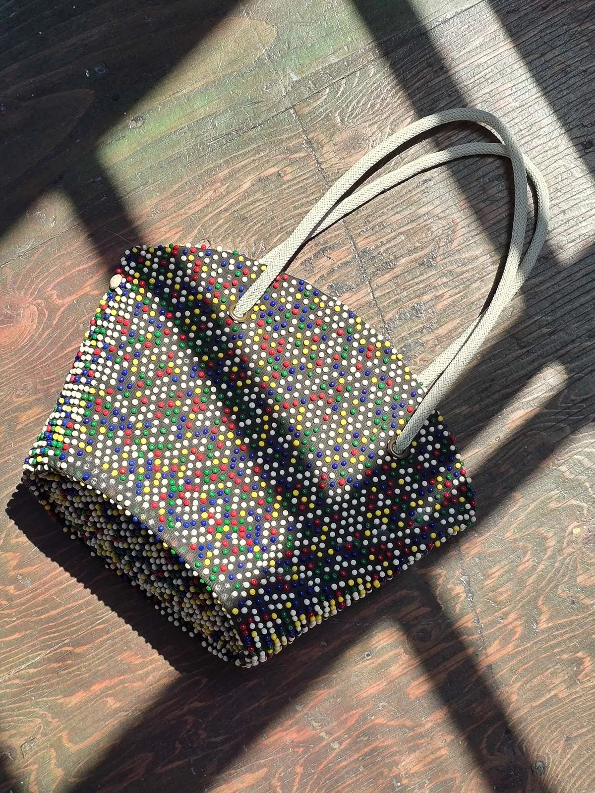 Candy Beaded Handbag - Black/White