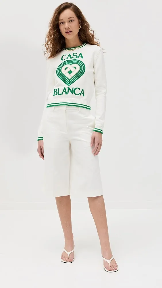 Casablanca   Heart Embroidered Sweater 