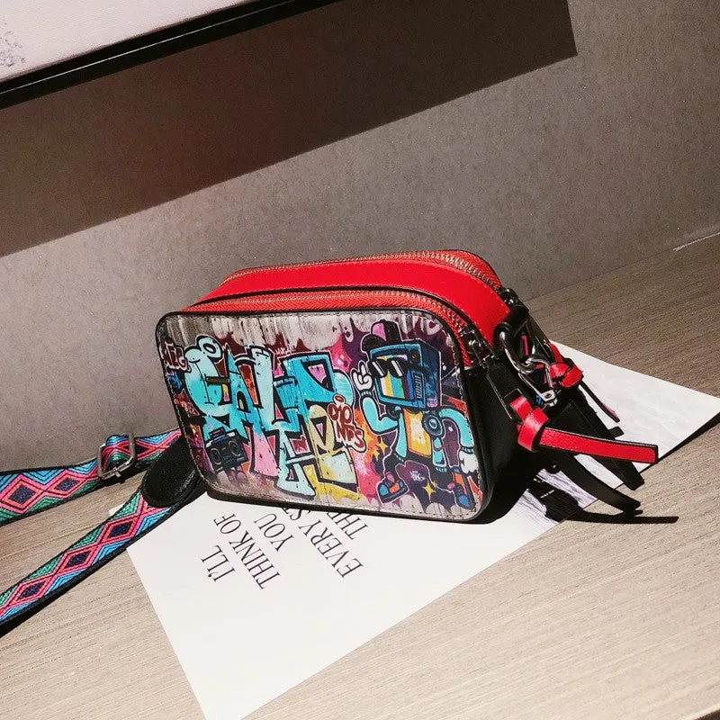 Casual Graffiti Patchwork Bags