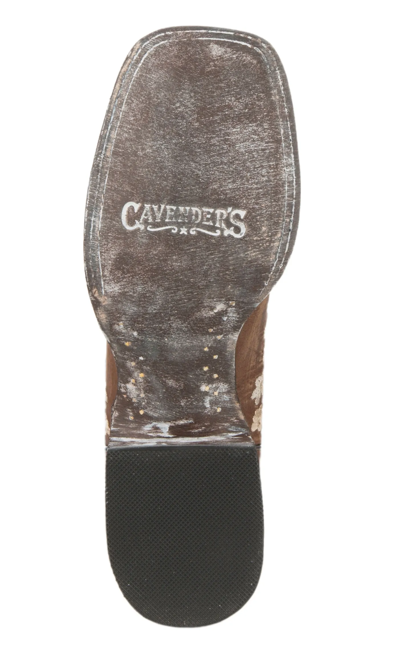 Cavender's Women's Chestnut Goat with Embroidery Square Toe Cowboy Boots