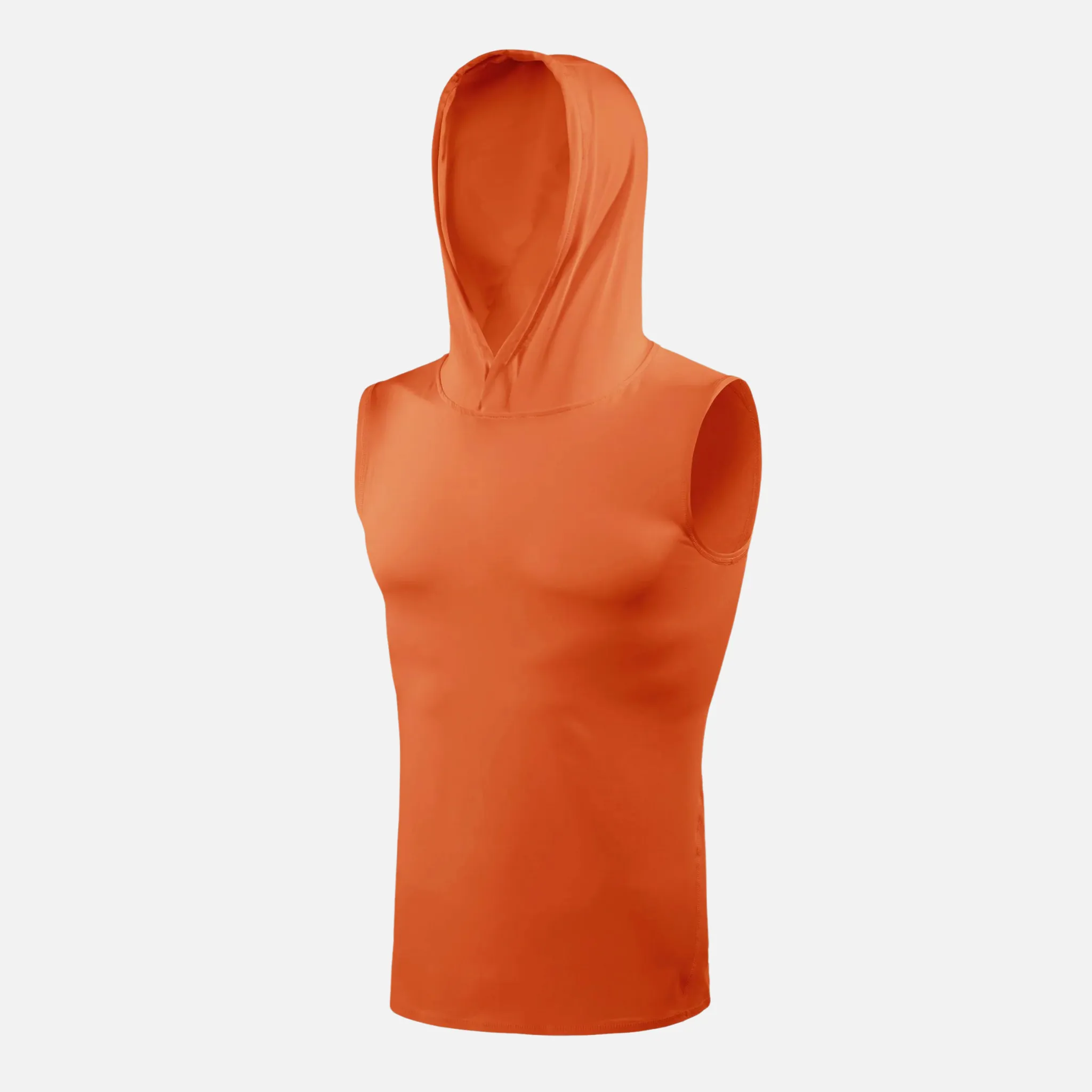 Clay Sleeveless Compression Hoodie