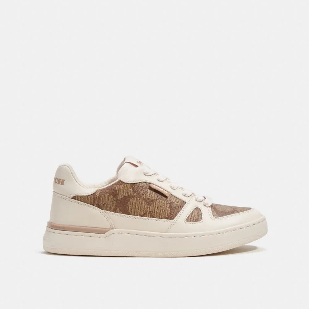 Clip Court Low Top Sneaker In Signature Canvas