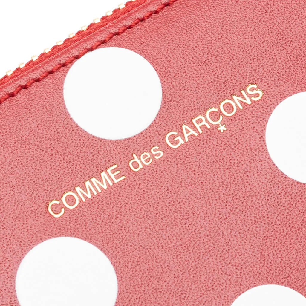 Comme des Garcons SA5100PD Polka Dot Wallet - Red