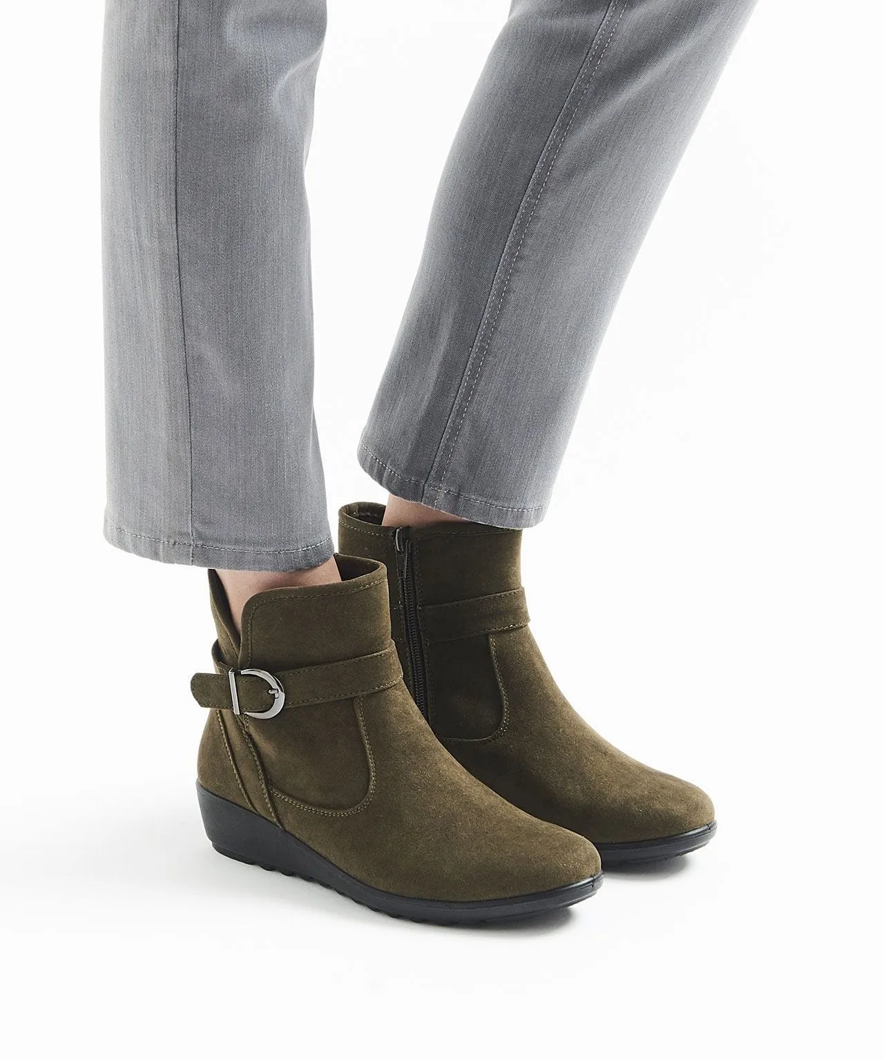 Cushion-walk Suede-Look Boots