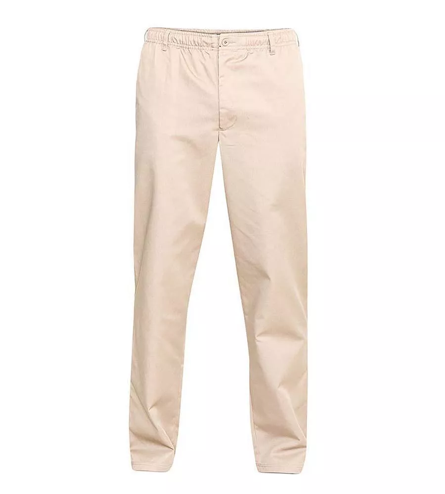 D555 Mens Stone Rugby Trousers Pants Full Elasticated Waist (BASILIO STONE)