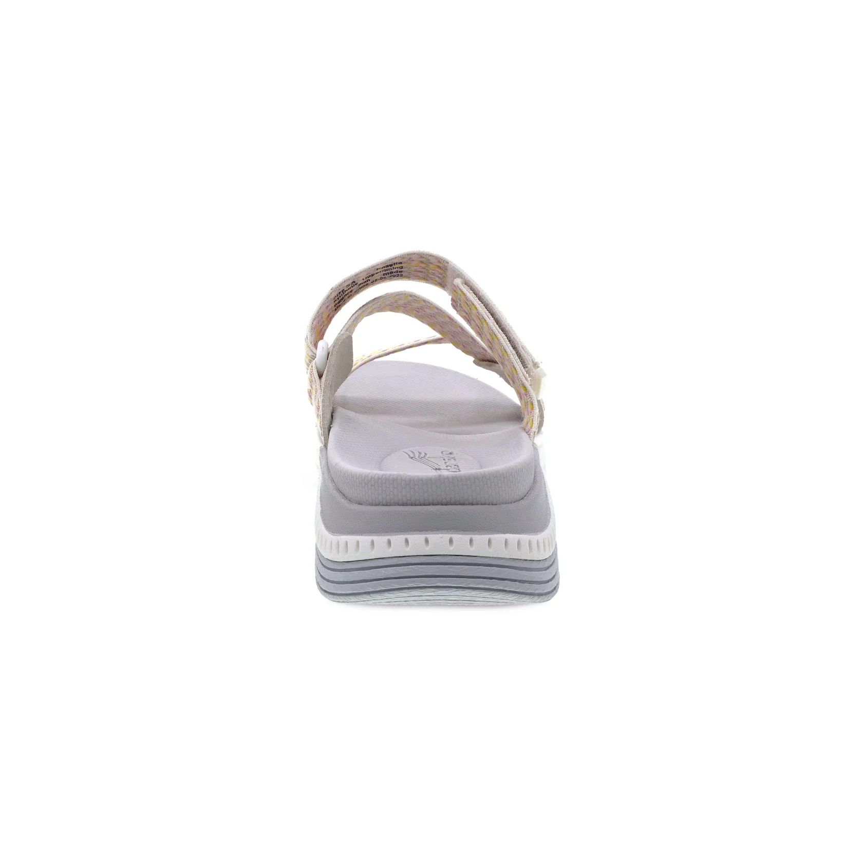 Dansko Women’s Rosette Slide Sandals-Ivory Multi Webbing