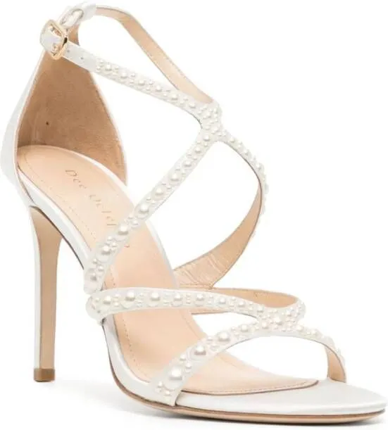 Dee Ocleppo Fiji 90mm satin sandals White