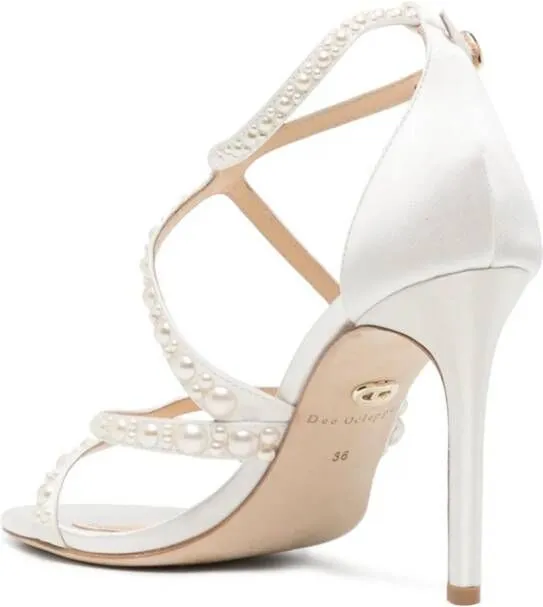 Dee Ocleppo Fiji 90mm satin sandals White