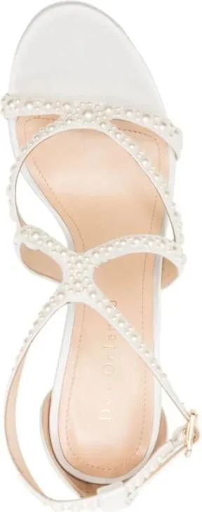 Dee Ocleppo Fiji 90mm satin sandals White