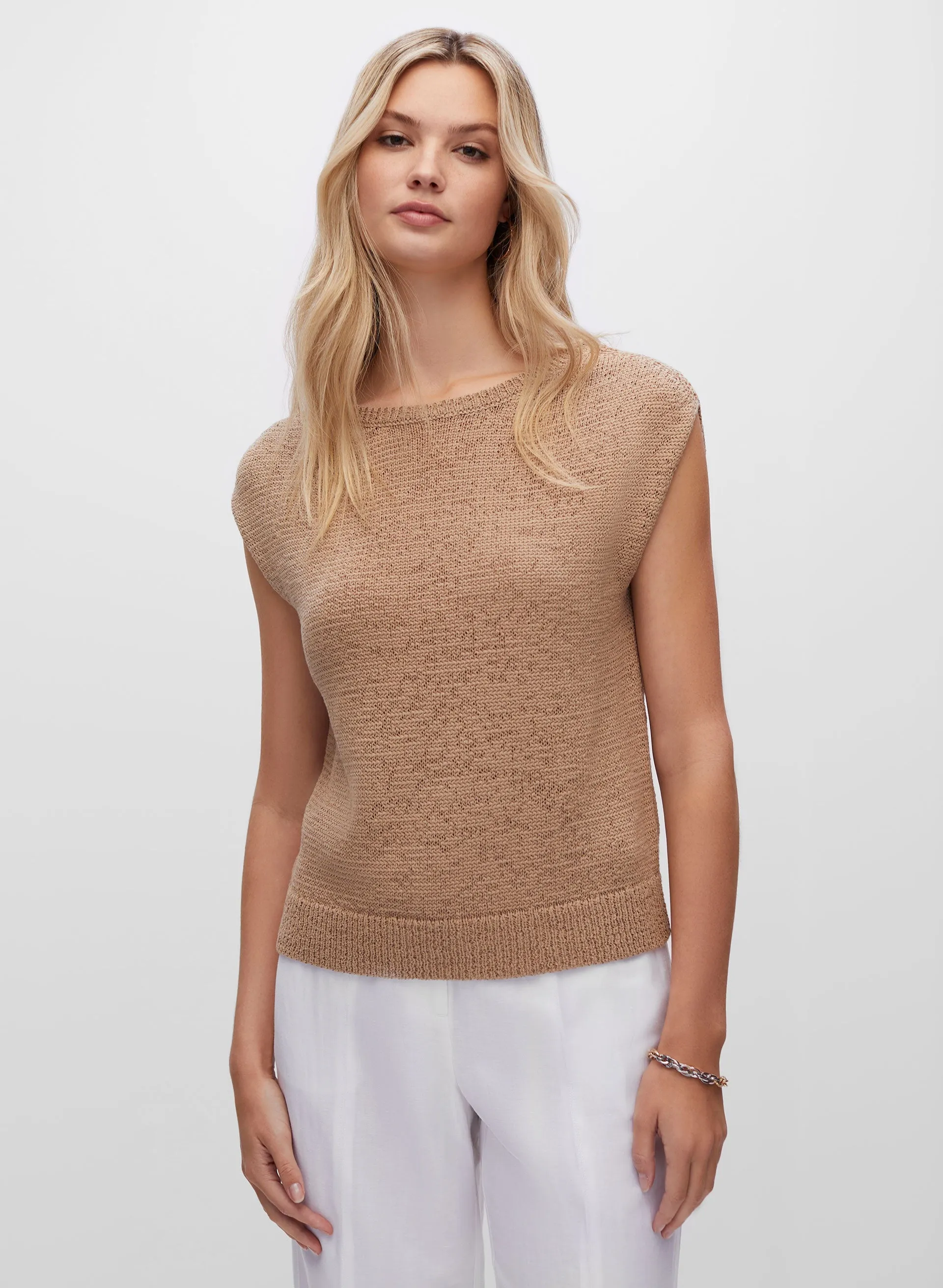 Drop Shoulder Knit Top