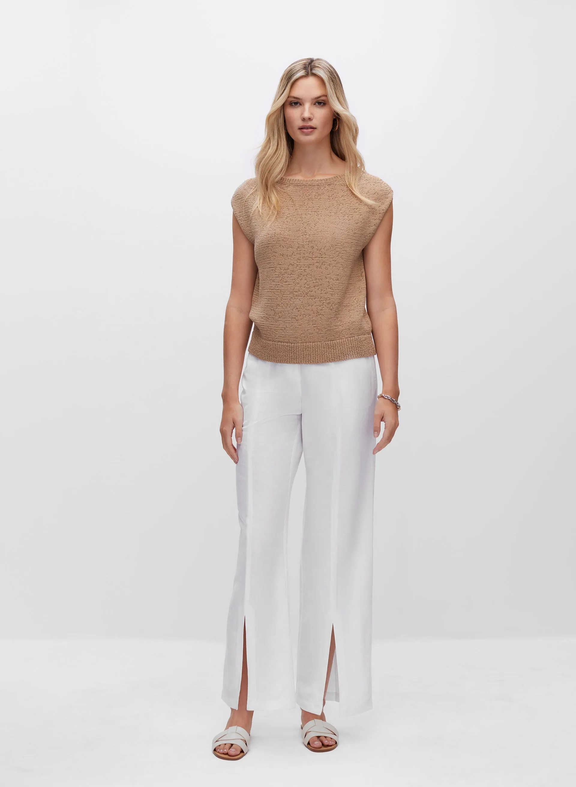 Drop Shoulder Knit Top