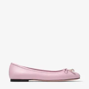 Elme Flat Rose Nappa Leather Flats