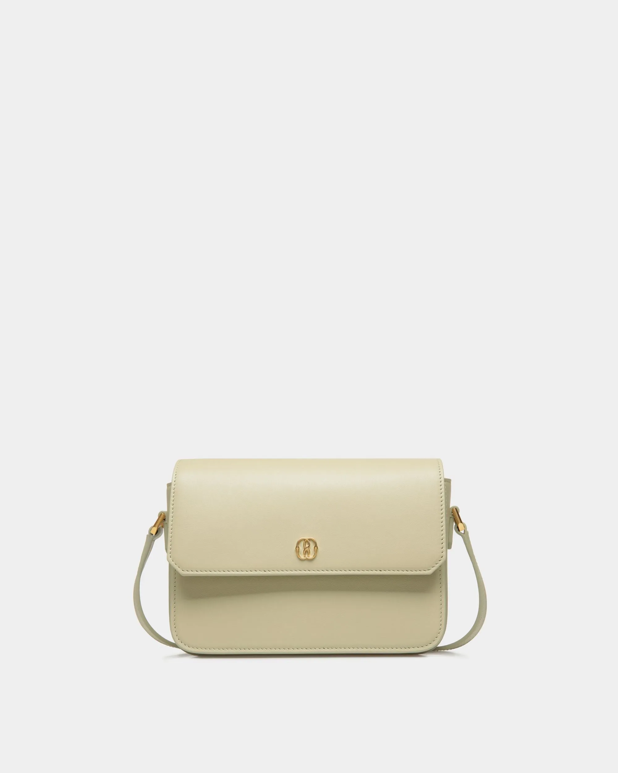 Emblem Small Crossbody Bag In Light Green Leather 