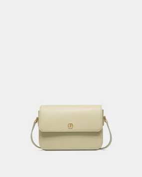 Emblem Small Crossbody Bag In Light Green Leather 