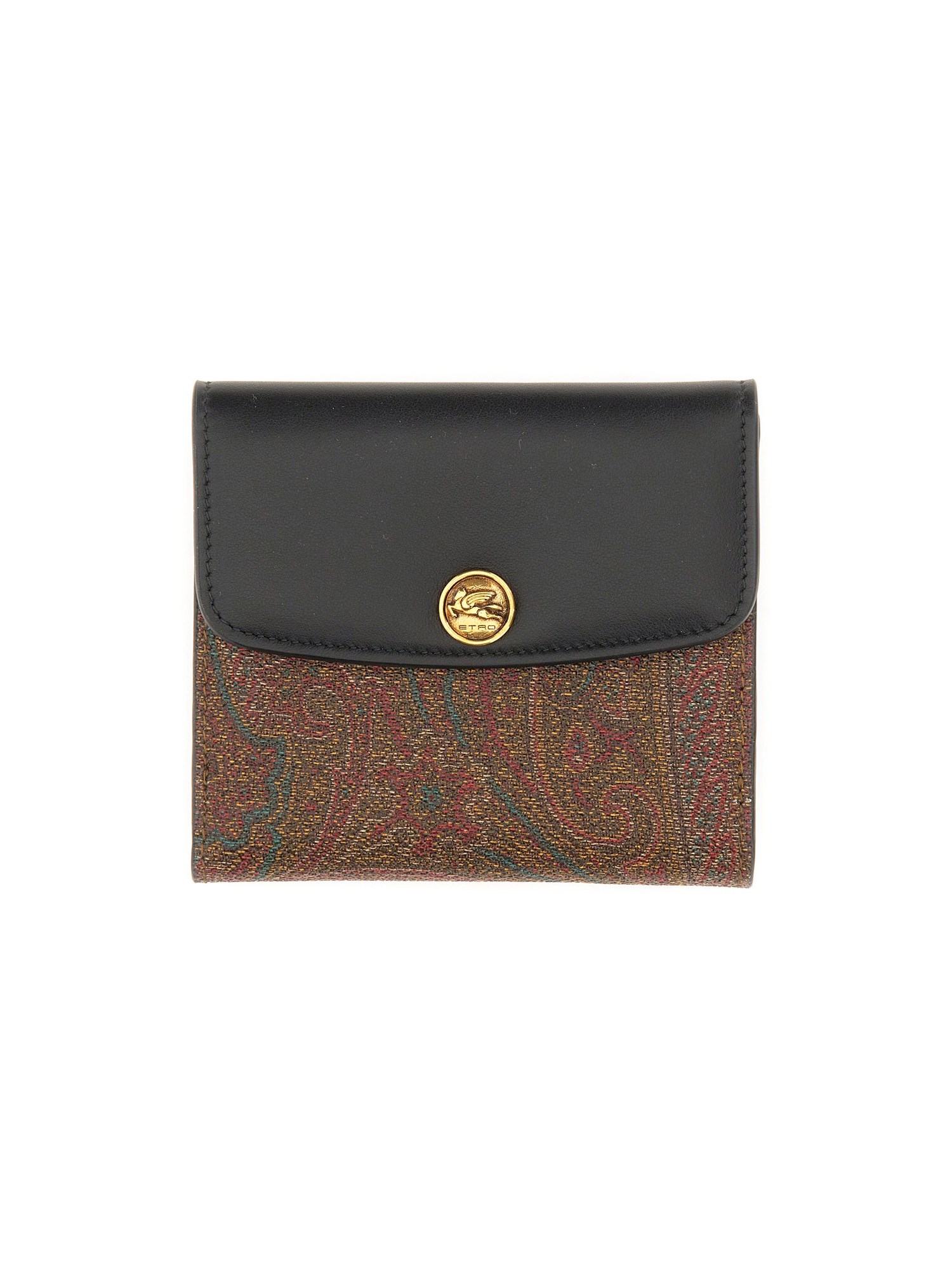 ETRO    PAISLEY PRINT COATED CANVAS WALLET