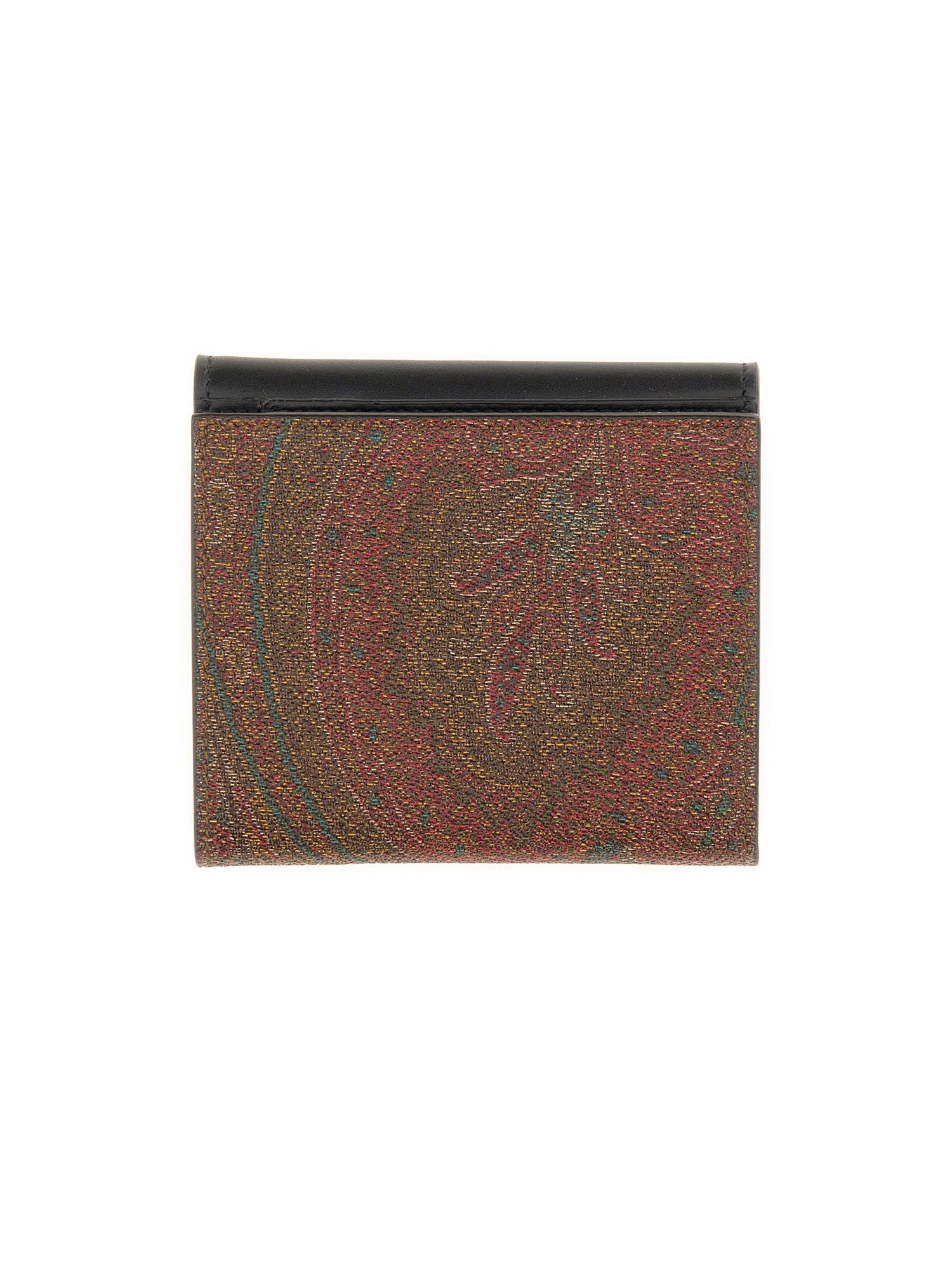 ETRO    PAISLEY PRINT COATED CANVAS WALLET